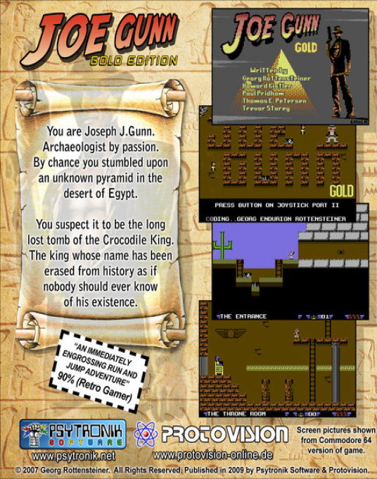 Joe Gunn : Gold Edition (Homebrew) — Box back